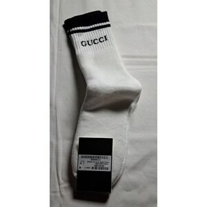 New Gucci TubeSocks Cotton G Logo 496493 Size M 24-26 CM
